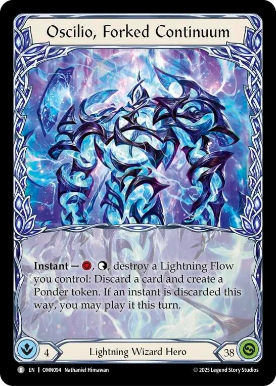 Image for Oscilio, Forked Continuum // Aphrodias (OMN094 // OMN003) (Omens of the Third Age) (OMN) - Flesh and Blood TCG
