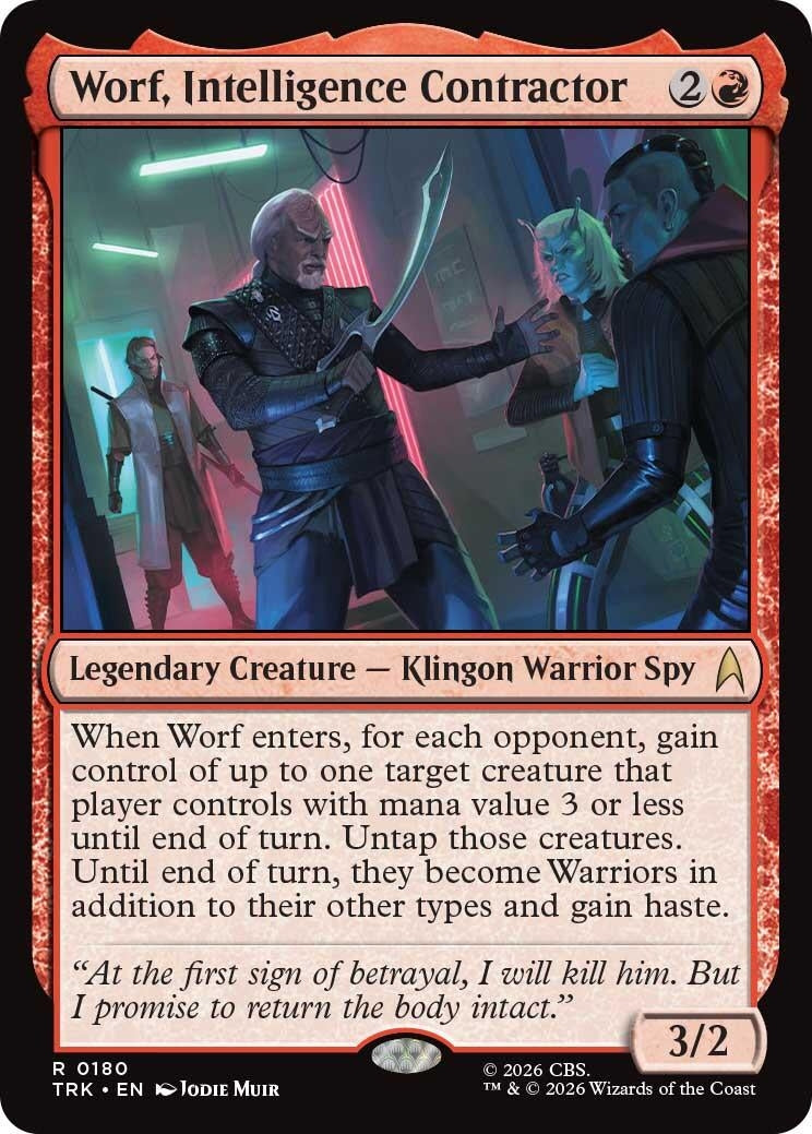 Image for Worf, Intelligence Contractor (180) (Star Trek) (TRK) - Magic: The Gathering