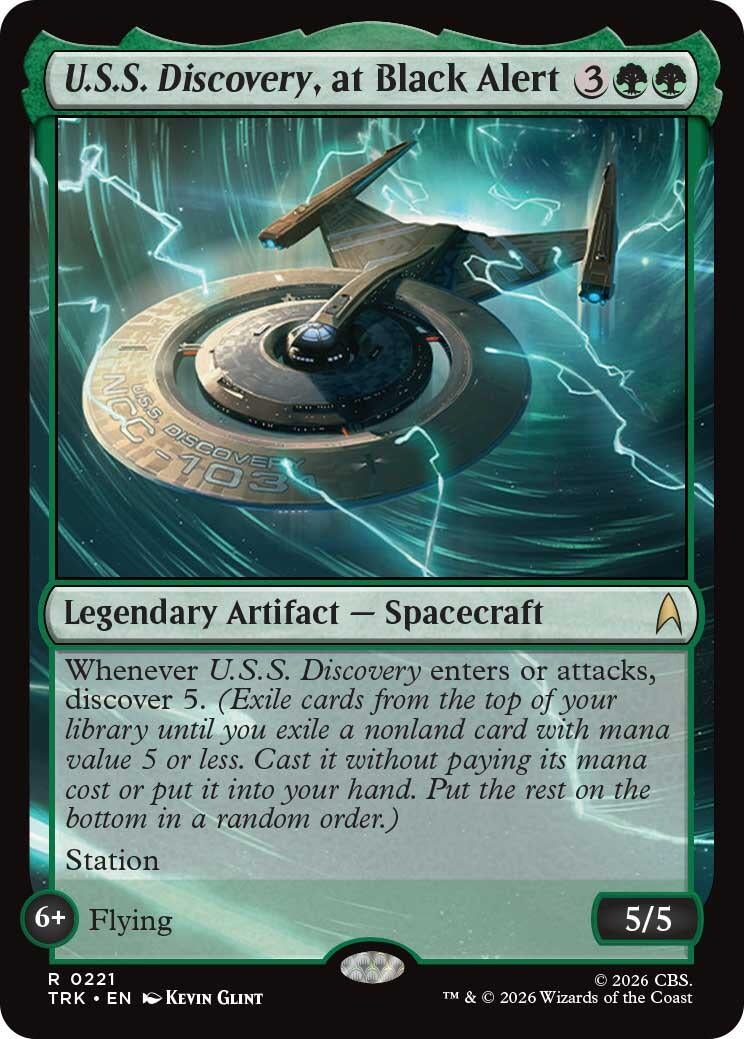 Image for U.S.S. Discovery, at Black Alert (221) (Star Trek) (TRK) - Magic: The Gathering