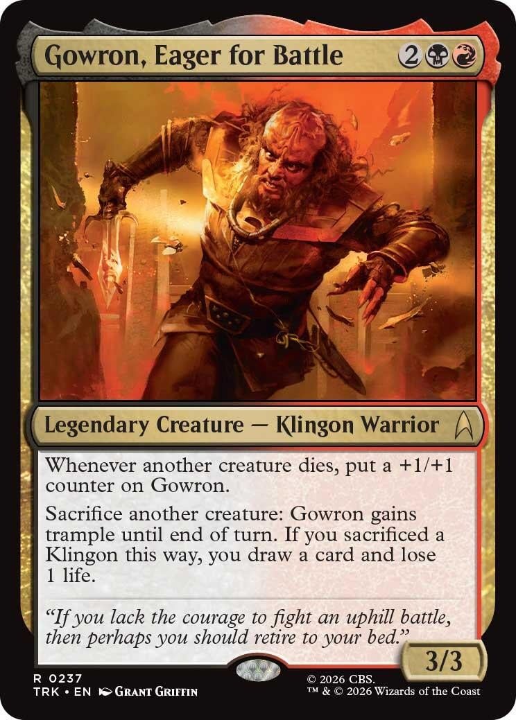 Image for Gowron, Eager for Battle (237) (Star Trek) (TRK) - Magic: The Gathering