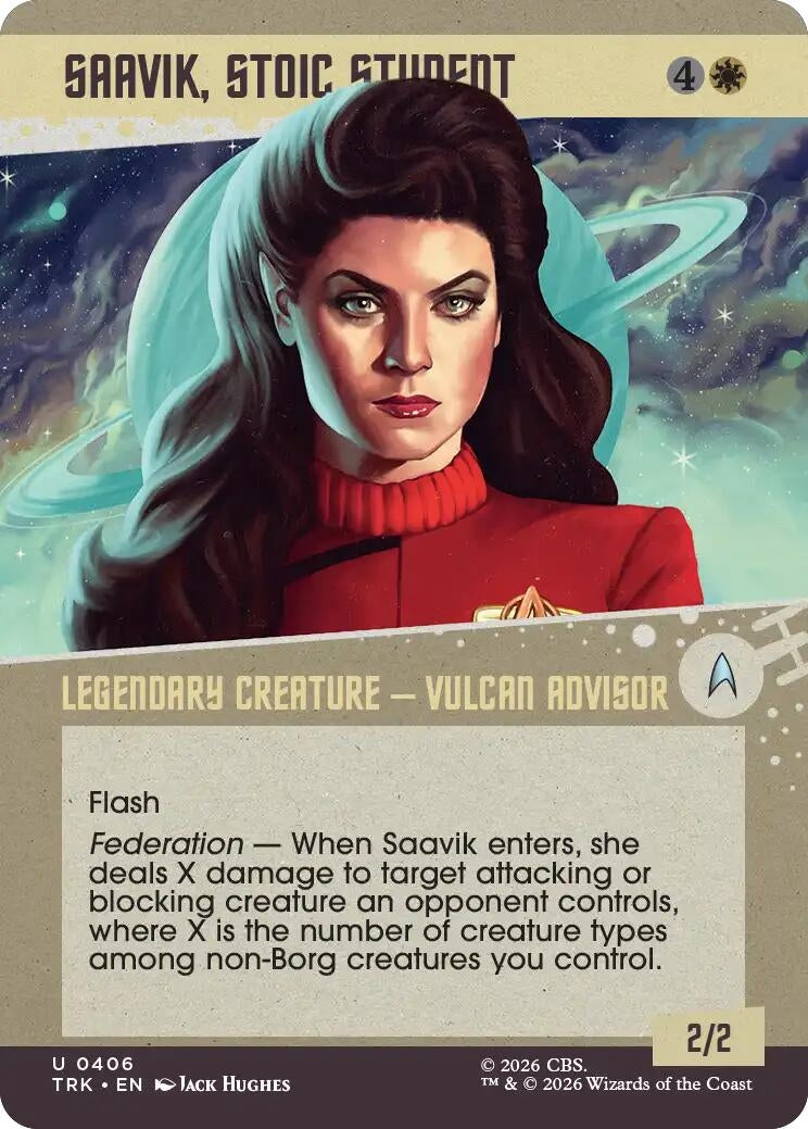 Image for Saavik, Stoic Student (Showcase) (406) (Star Trek) (TRK) - Magic: The Gathering