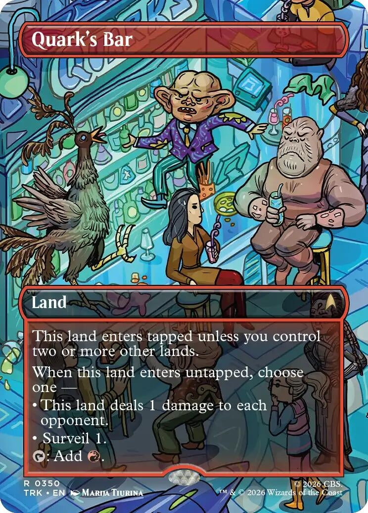 Image for Quark's Bar (Borderless) (0350) (350) (Star Trek) (TRK) - Magic: The Gathering