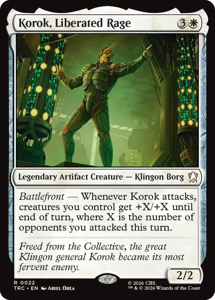 Image for Korok, Liberated Rage (22) (Commander: Star Trek) (TRC) - Magic: The Gathering