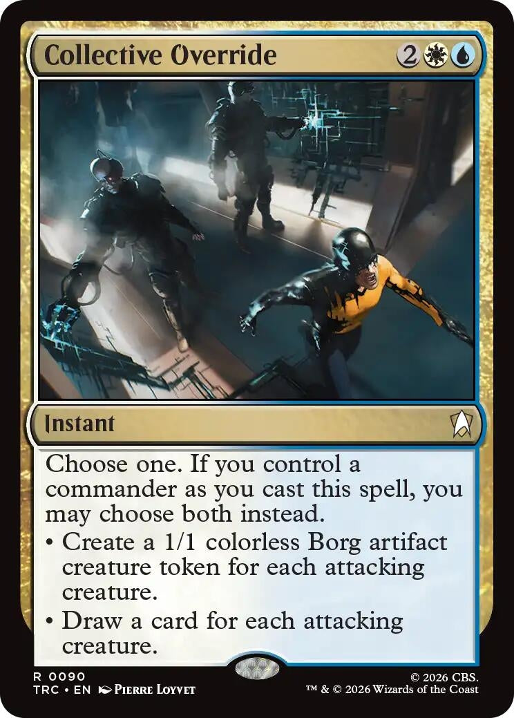 Image for Collective Override (Surge Foil) (90) (Commander: Star Trek) (TRC) - Magic: The Gathering