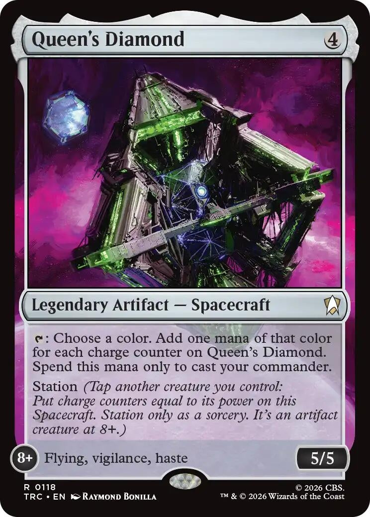 Image for Queen's Diamond (Surge Foil) (118) (Commander: Star Trek) (TRC) - Magic: The Gathering