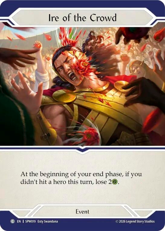 Image for Ire of the Crowd (SPW019) (Smash Palace: Chorus of Steel) (SPW) - Flesh and Blood TCG