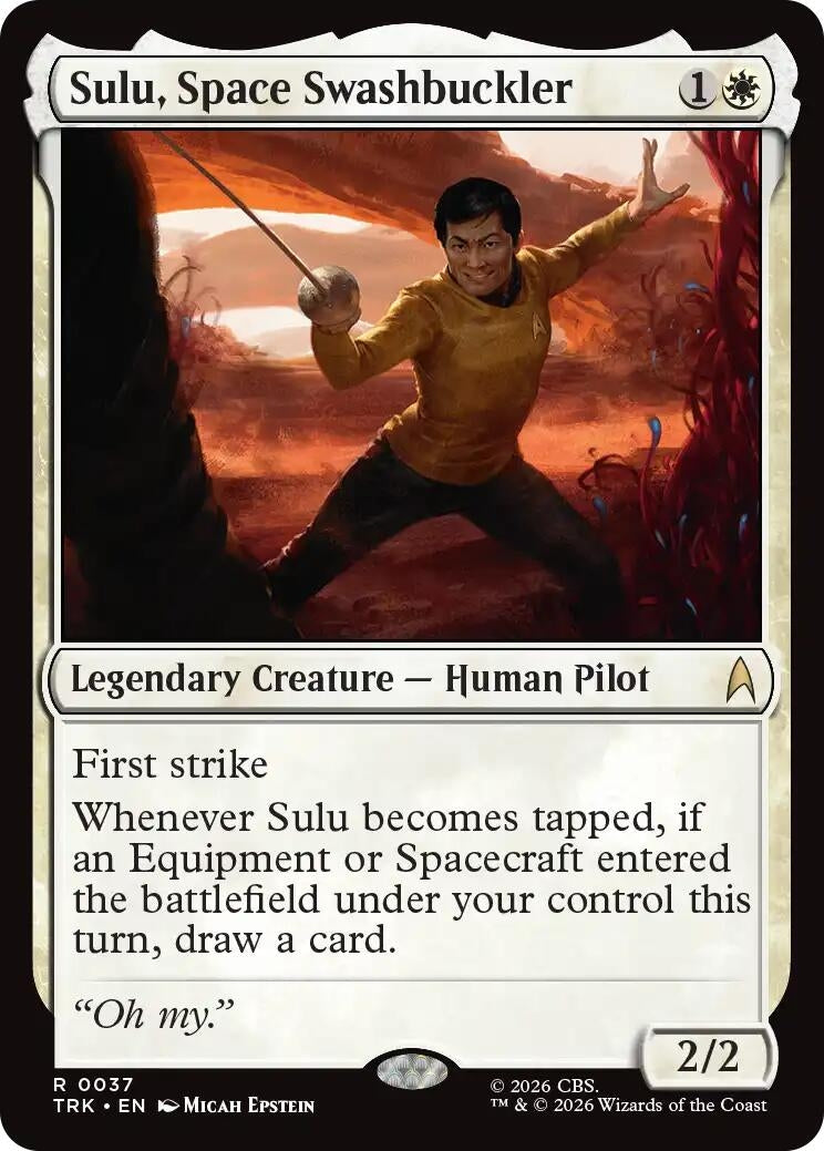 Image for Sulu, Space Swashbuckler (37) (Star Trek) (TRK) - Magic: The Gathering