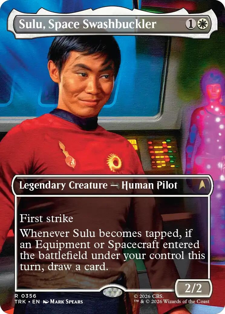 Image for Sulu, Space Swashbuckler (Borderless) (356) (Star Trek) (TRK) - Magic: The Gathering