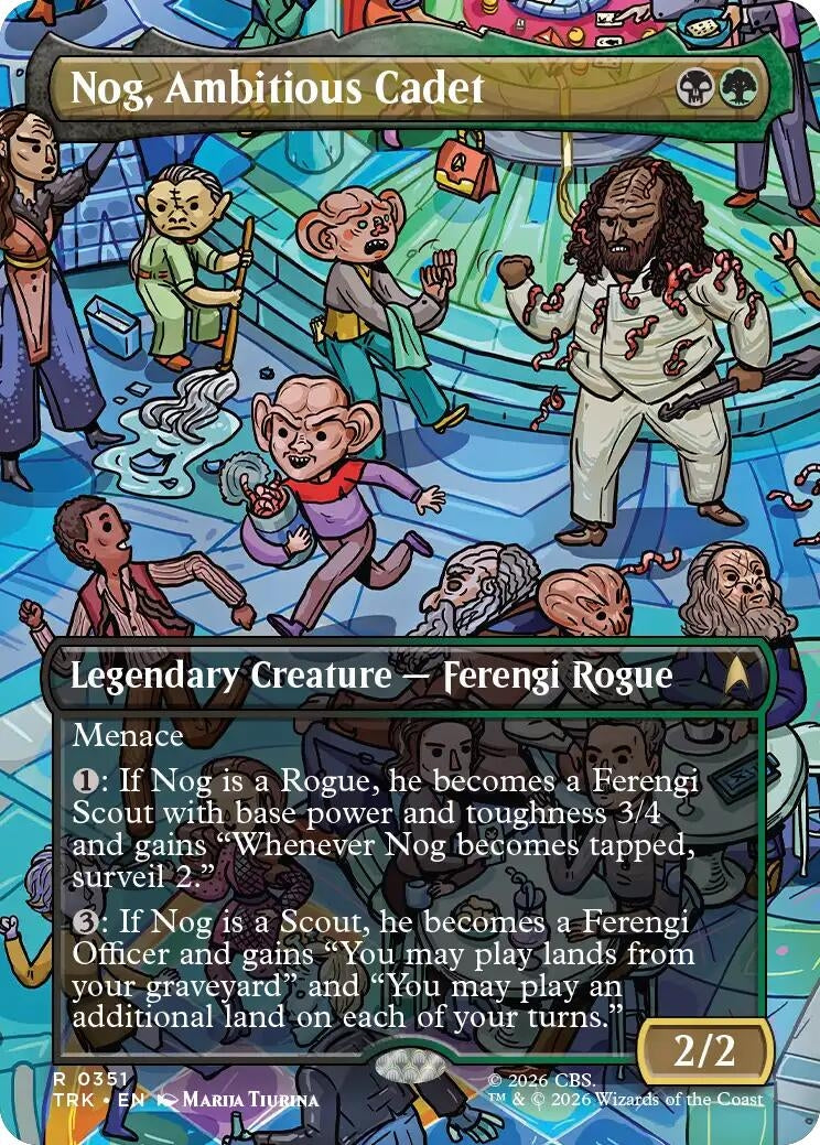 Image for Nog, Ambitious Cadet (Borderless) (351) (Star Trek) (TRK) - Magic: The Gathering