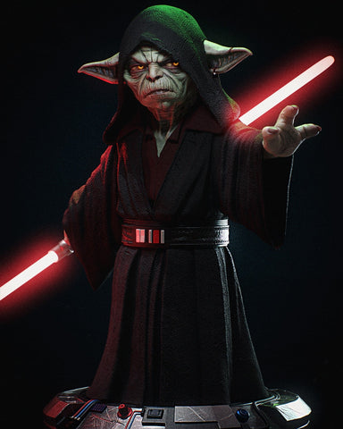 Darth Yoda Resin Statue - view 1