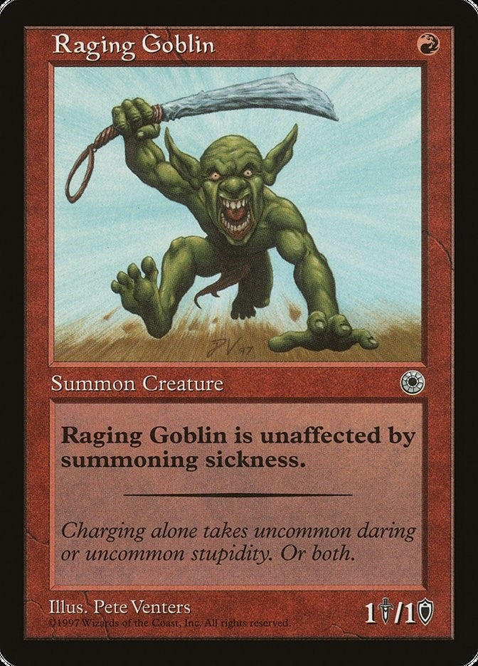 Raging Goblin Flavor Text (145) [POR]