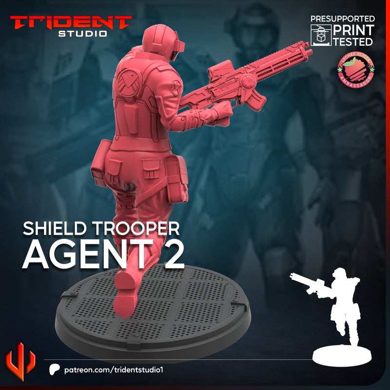 SHIELD TROOPER AGENT - Marvel MCP-Compatible 40mm Resin Miniature