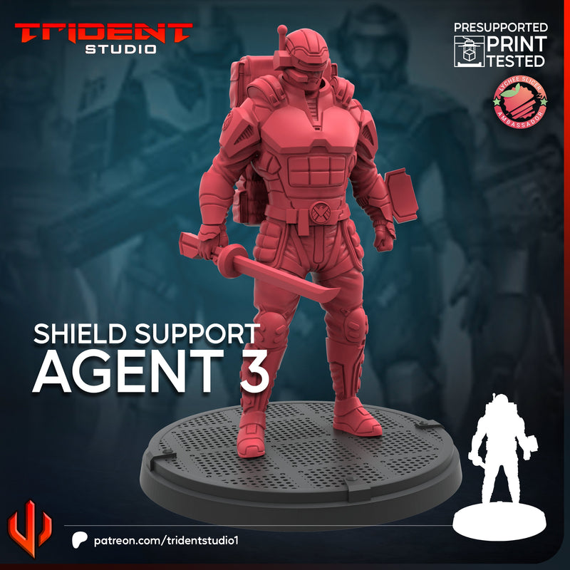SHIELD SUPPORT AGENT - Marvel MCP-Compatible 40mm Resin Miniature