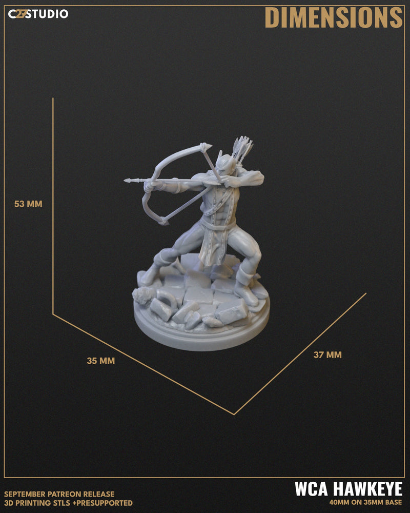 WCA Hawkeye - Marvel MCP-Compatible Resin Miniature