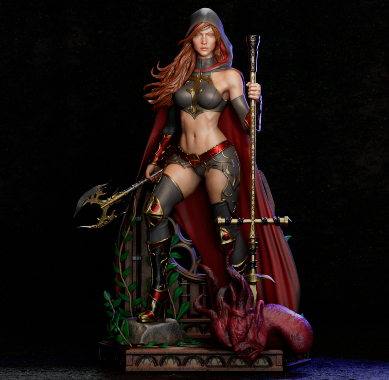 Magdalena Resin Statue - view 3