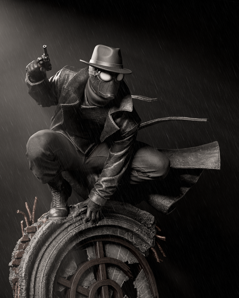 Spider Man Noir Resin Statue - view 1