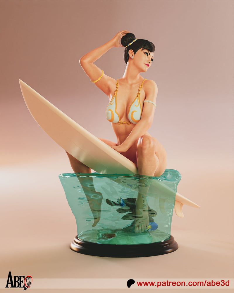 Chun-Li Surf Resin Statue - view 5