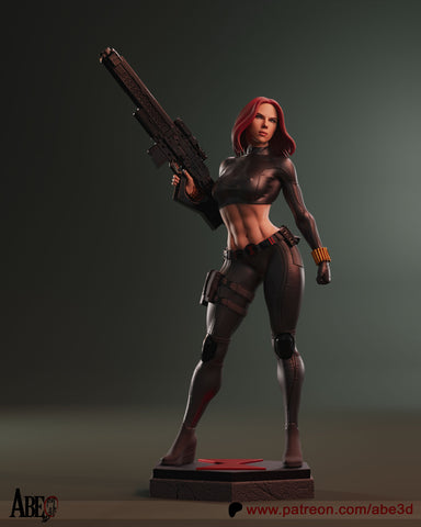 Black Widow Resin Statue - view 1