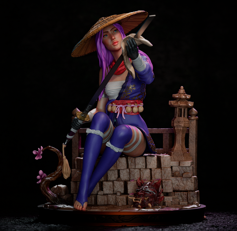 Psylocke Resin Statue - Design 1 - view 1