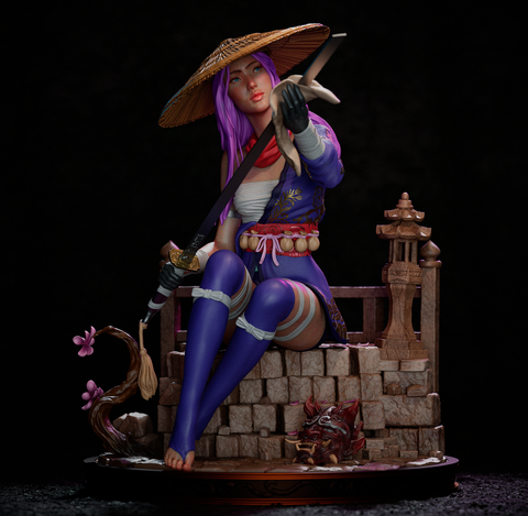 Psylocke Resin Statue - Design 1 - view 1