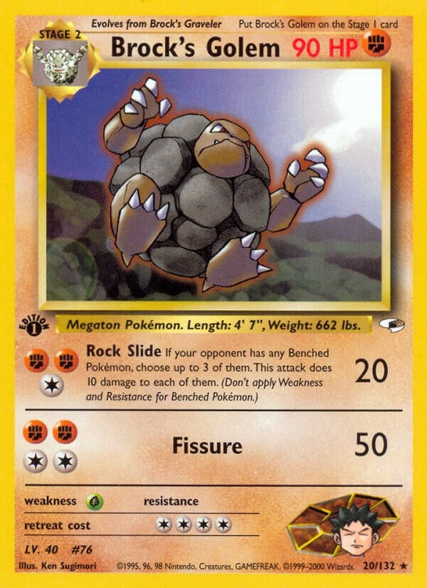 Brock's Golem (020/132) (Gym Heroes)