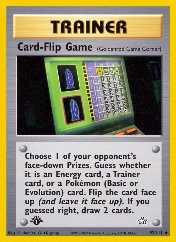 Card-Flip Game (Goldenrod Game Corner) (092/111) (Neo Genesis)