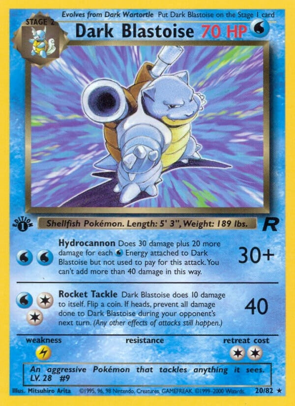 Dark Blastoise 20 (20/82) [TR]