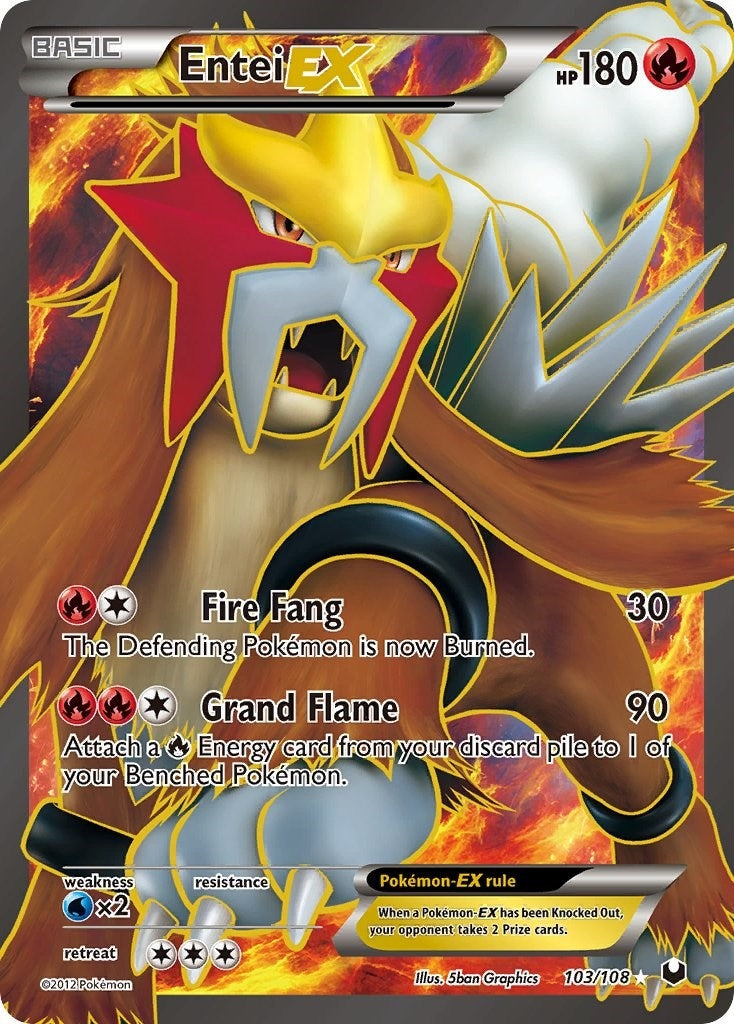 Entei EX 103 Full Art (103/108) [DEX]