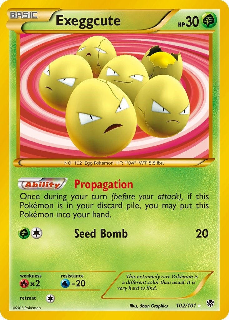 Exeggcute 102 Secret Rare (102/101) [PLB]