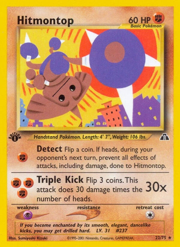 Hitmontop (22) (22/75) (Neo Discovery)