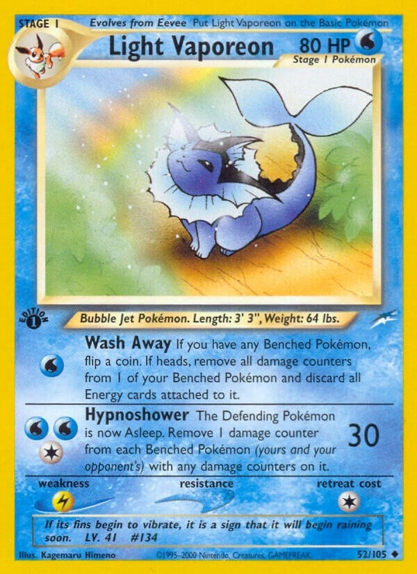 Light Vaporeon (052/105) (Neo Destiny)