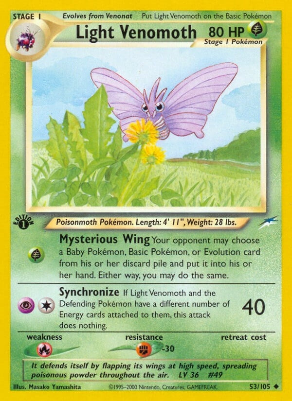 Light Venomoth (053/105) (Neo Destiny)