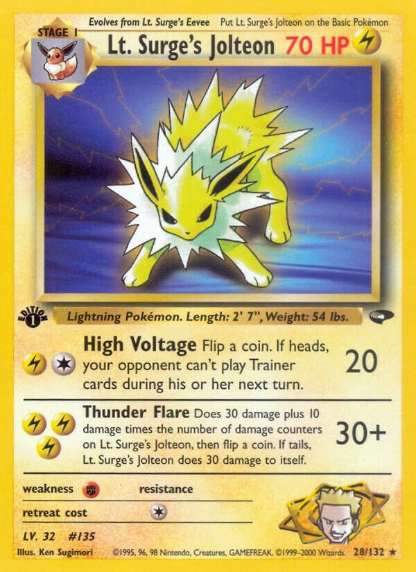 Lt Surges Jolteon (028/132) [G2]