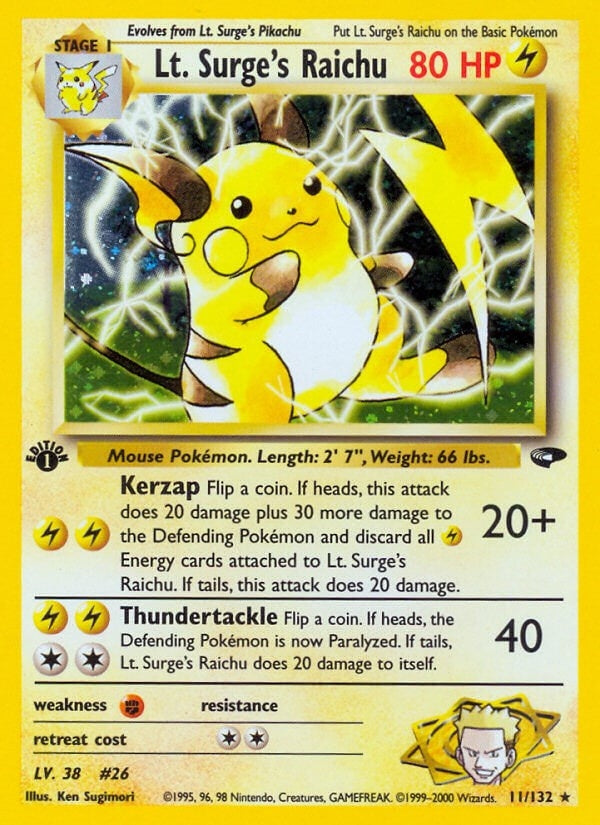 Lt Surges Raichu (011/132) [G2]