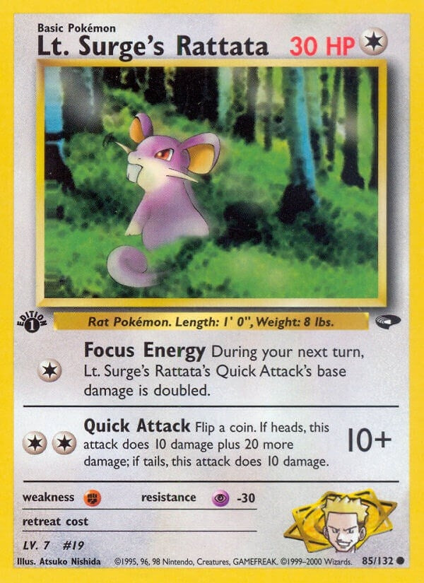 Lt Surges Rattata (085/132) [G2]