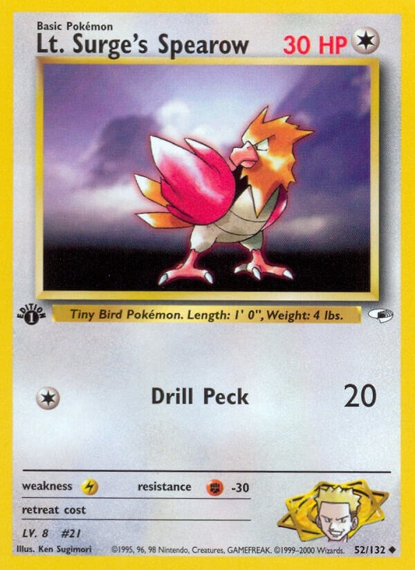Lt Surges Spearow 52 (052/132) [G1]