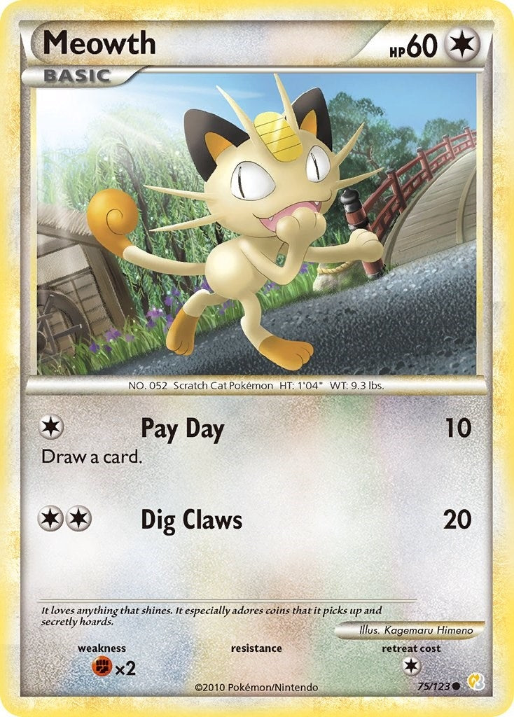 Meowth (75/123) [HS]