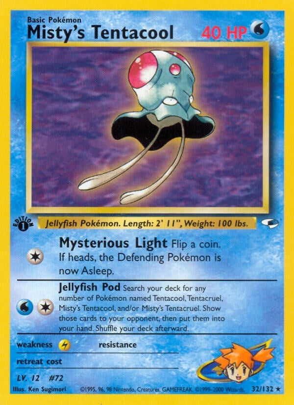 Misty's Tentacool (32) (032/132) (Gym Heroes)
