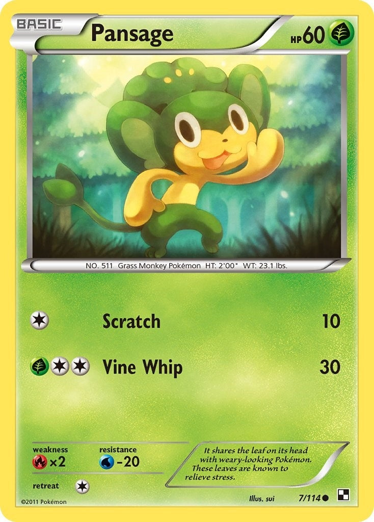 Pansage (7/114) [BLW]