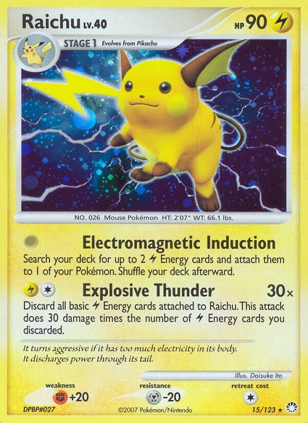 Raichu (15/123) (Mysterious Treasures)