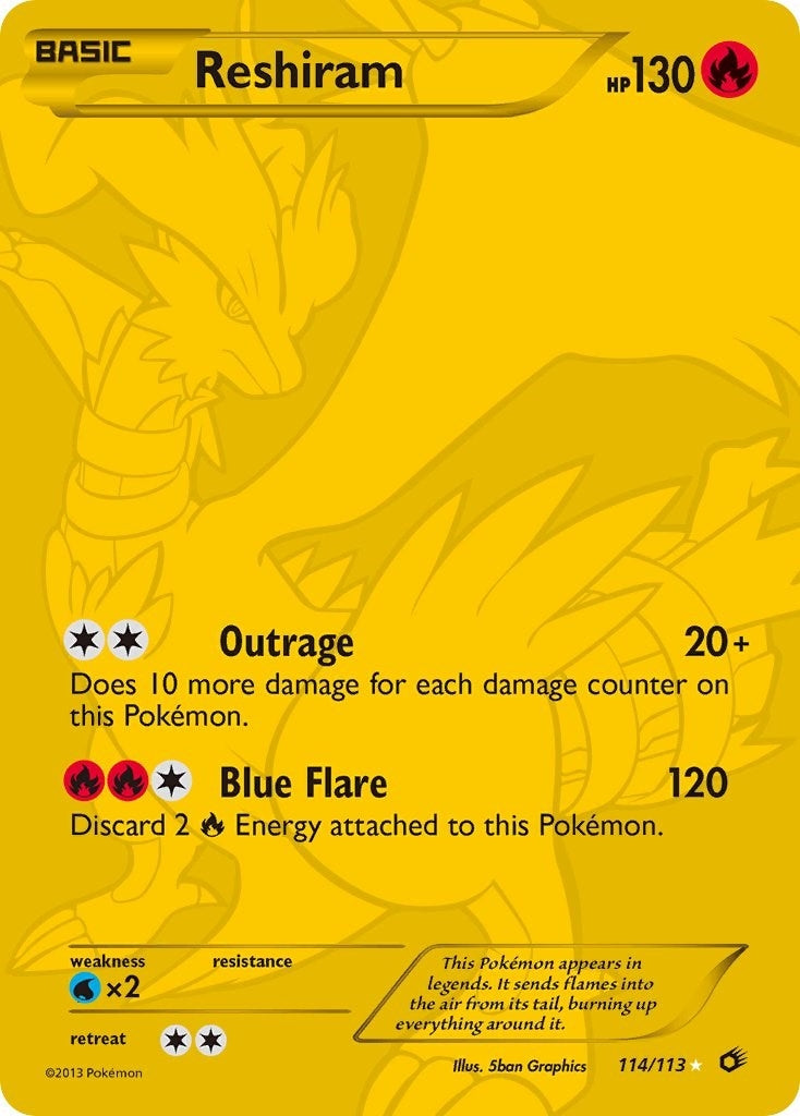 Reshiram 114 Full Art Secret Rare (114/113) [LTR]