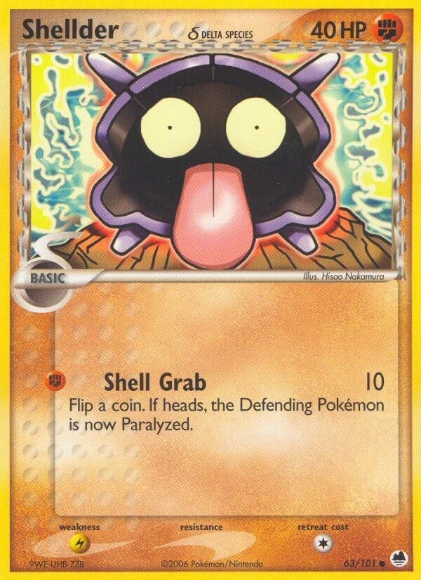 Shellder Delta Species (63/101) [DF]