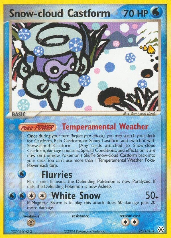Snow cloud Castform (25/101) [HL]