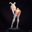 White Rabbit Resin Statue - view 3