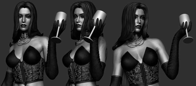 Selene Gallio Resin Statue - view 2