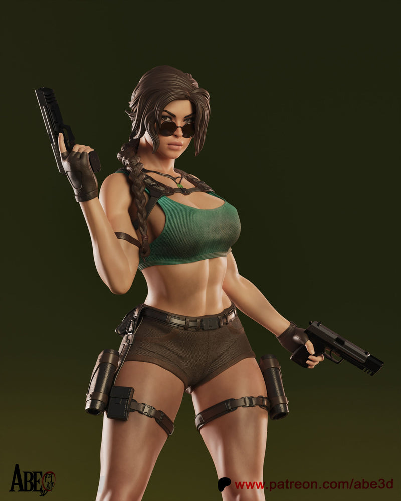 Lara Croft Resin Statue - view 4