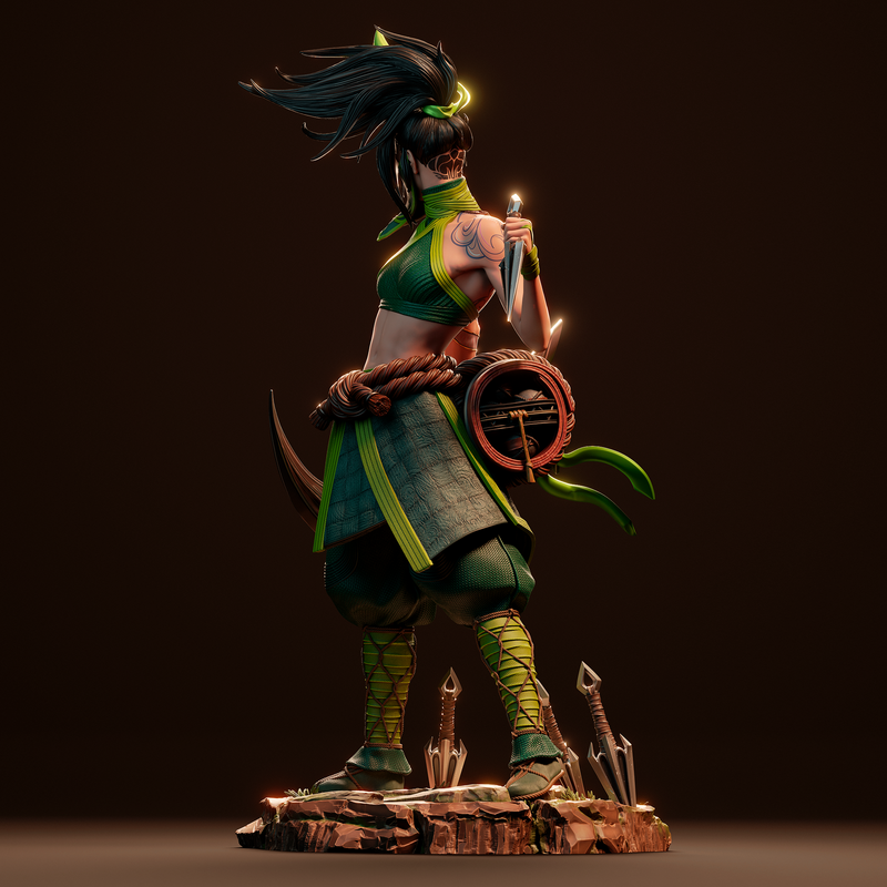 Akali Resin Statue - view 4