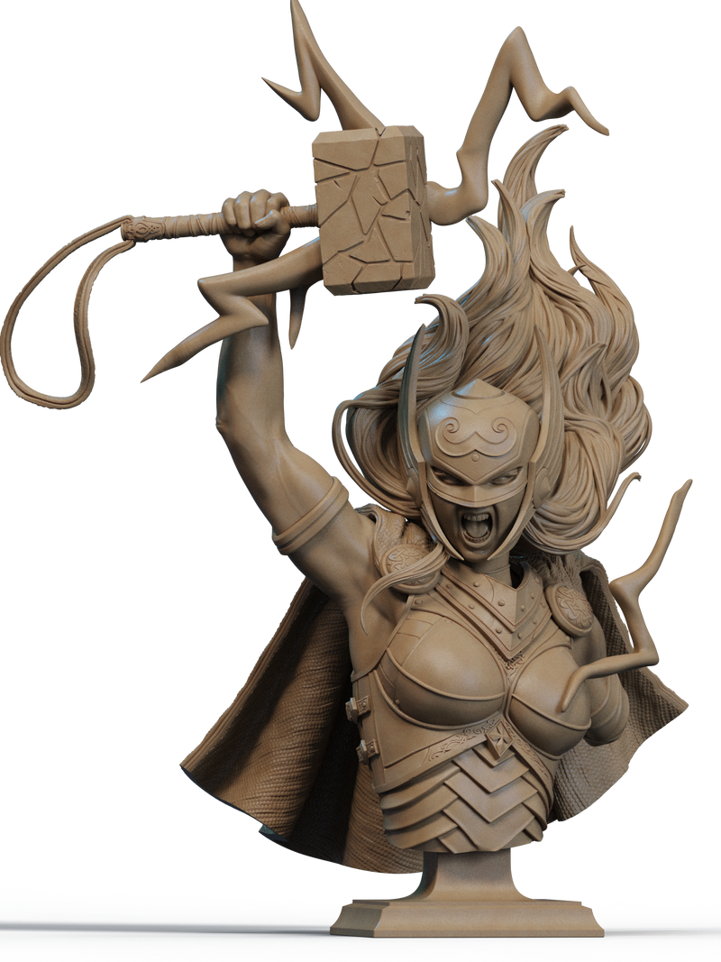 Lady Thor Resin Bust - view 1