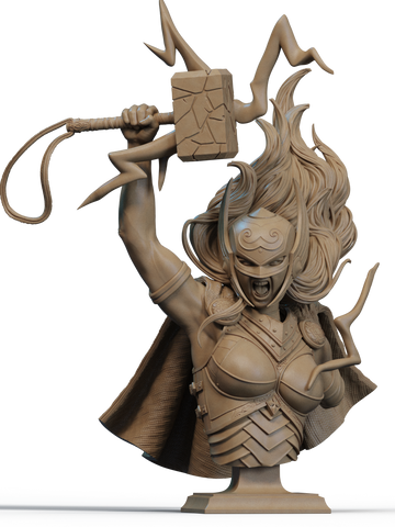 Lady Thor Resin Bust - view 1
