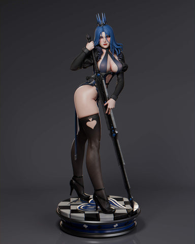 Queen of Spades Resin Statue - view 1